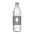 100% RPET flesje bronwater 500 ml draaidop zilver