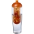 H2O Active® Tempo 700 ml bidon en infuser met koepeldeksel transparant/ oranje