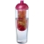 H2O Active® Tempo 700 ml bidon en infuser met koepeldeksel Transparant/ Roze