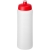 Baseline® Plus grip 750 ml sportfles met sportdeksel transparant/ rood