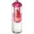 H2O Active® Vibe 850 ml drinkfles en infuser met koepeldeksel Transparant/ Roze