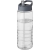 H2O Treble sportfles met tuitdeksel (750 ml) Transparant/Storm Grey