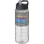 H2O Treble sportfles met tuitdeksel (750 ml) transparant/zwart