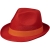 Trilby hoed met lint Rood/ Oranje