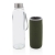 Glazen fles met neopreen hoes (500 ml) groen