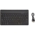 Hybrid toetsenbord voor meerdere apparaten met standaard zwart
