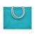 Jute tas met katoenen hengsels MO6443- turquoise