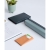 Recycled Leather Pencil Case etui lichtblauw