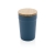 GRS gerecycled PP mok (300 ml) met bamboe blauw