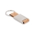 Sleutelhanger met kurk beige