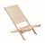 Opvouwbare houten strandstoel beige