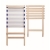 Opvouwbare houten strandstoel wit/blauw