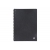Notebook gerecycled leer Midi donker grijs