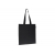 Fairtrade katoenen tas gekleurd lang 140g/m² 38x42cm zwart