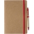 Gerecycled kartonnen notitieboekje (A5) Theodore rood