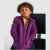 Artic fleece kinderjack met volledige rits zwart