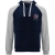 Badet unisex tweekleurige hoodie Navy Blue/Heather grijs