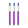 BIC® 4 Colours Shine balpen Wit/metallic paars