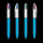 BIC® 4 Colours Shine balpen Wit/metallic blauw