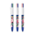 BIC® 4 Colours® balpen + Lanyard Wit/Marineblauw/Witte ring