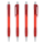 Striped Grip pen rood