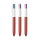BIC® 4 Colours Glacé with Lanyard Red Glacé - Wit