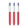 BIC® 4 Colours Soft with Lanyard Wit - rood zacht