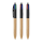 BIC® 4 Colours Wood Style with Lanyard Zwart - natuurlijk hout