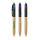 BIC® 4 Colours Wood Style with Lanyard Zwart - natuurlijk hout
