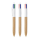 BIC® 4 Colours Wood Style with Lanyard Wit - natuurlijk hout