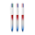 BIC® 4 Colours® Flags Collection + lanyard Rood - zilver - blauw