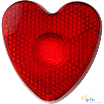 Afbeelding van relatiegeschenk:Plastic veiligheids lampje, model 'hart'.