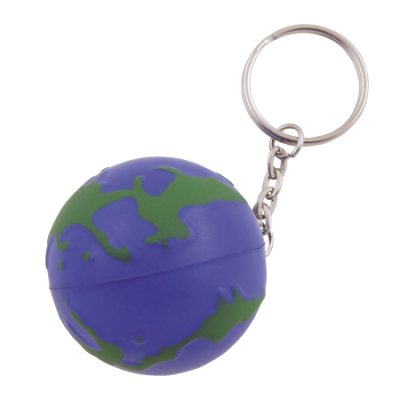 Afbeelding van relatiegeschenk:Anti-stress Wereldbol met sleutelhanger