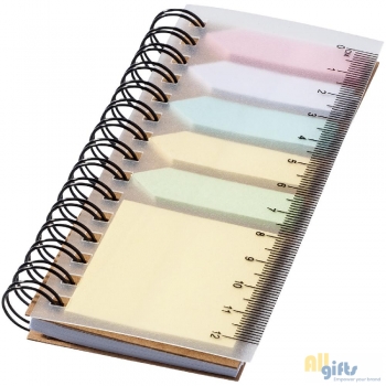 Afbeelding van relatiegeschenk:Spinner notitieboek met gekleurde sticky notes