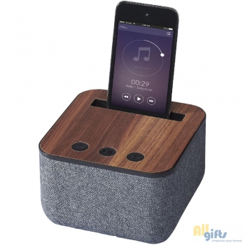 Afbeelding van relatiegeschenk:Shae Bluetooth® speaker van stof en hout