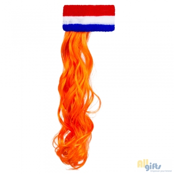 Afbeelding van relatiegeschenk:St. Hoofdband Nederland met oranje haar