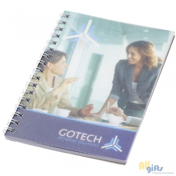 Afbeelding van relatiegeschenk:Desk-Mate® A6 spiraal notitieboek met PP-omslag
