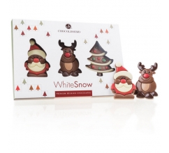 Chocolade figuurtjes - White Snow - Kerstmis Chocolade figuurtjes bedrukken