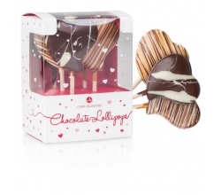 Chocolade lolly set - Hartjes Chocolade lolly's bedrukken