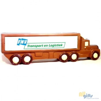 Afbeelding van relatiegeschenk:Chocolade vrachtwagen met logo