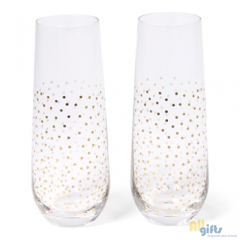 Afbeelding van relatiegeschenk:SENZA Set Van Twee Champagne Glazen /2