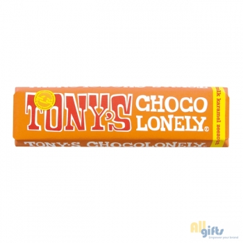 Afbeelding van relatiegeschenk:Tony's Chocolonely Melk-Karamel Zeezout, 47 gram