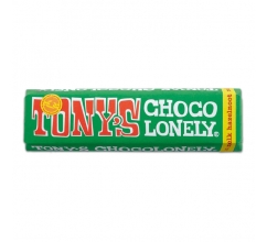 Tony's Chocolonely Melk-hazelnoot reep, 47 gram bedrukken
