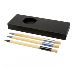 Kerf 3-delige bamboe pennenset bedrukken
