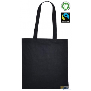 Afbeelding van relatiegeschenk:Katoenen tas lange hengsel - GOTS Fairtrade