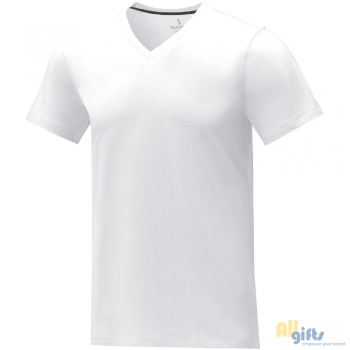 Afbeelding van relatiegeschenk:Somoto Heren T-shirt met V-hals en korte mouwen