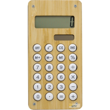 Afbeelding van relatiegeschenk:Bamboe rekenmachine Thomas