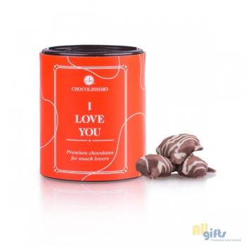 Afbeelding van relatiegeschenk:Love Obsession  - Yoghurt aardbei in chocolade voor Valentijn Fruit in chocolade