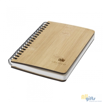 Afbeelding van relatiegeschenk:Notebook made from Stonewaste-Bamboo A6 notitieboek