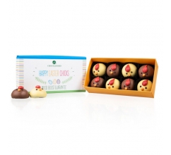 8 Happy Easter Chicks - Pralines Chocolade paaspralines bedrukken